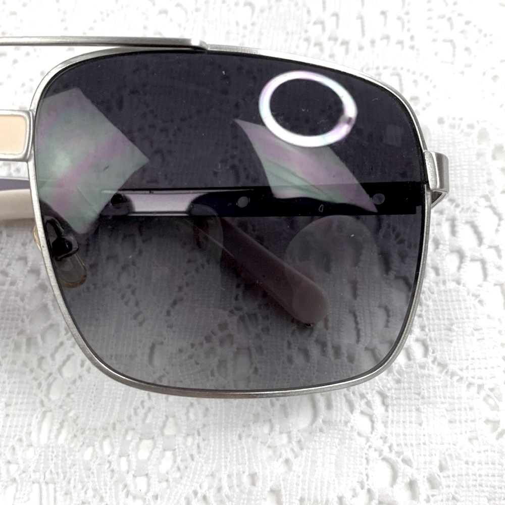 Chloe Vintage Sunglasses Silver wire frame Aviator square Authenticated Rare - Picture 15 of 16